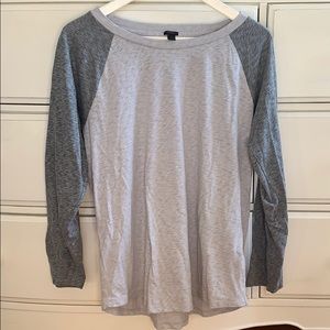 Grey JCrew Baseball Tee